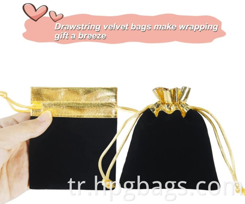 Velvet Drawstring Jewelry Pouch Storage Bag